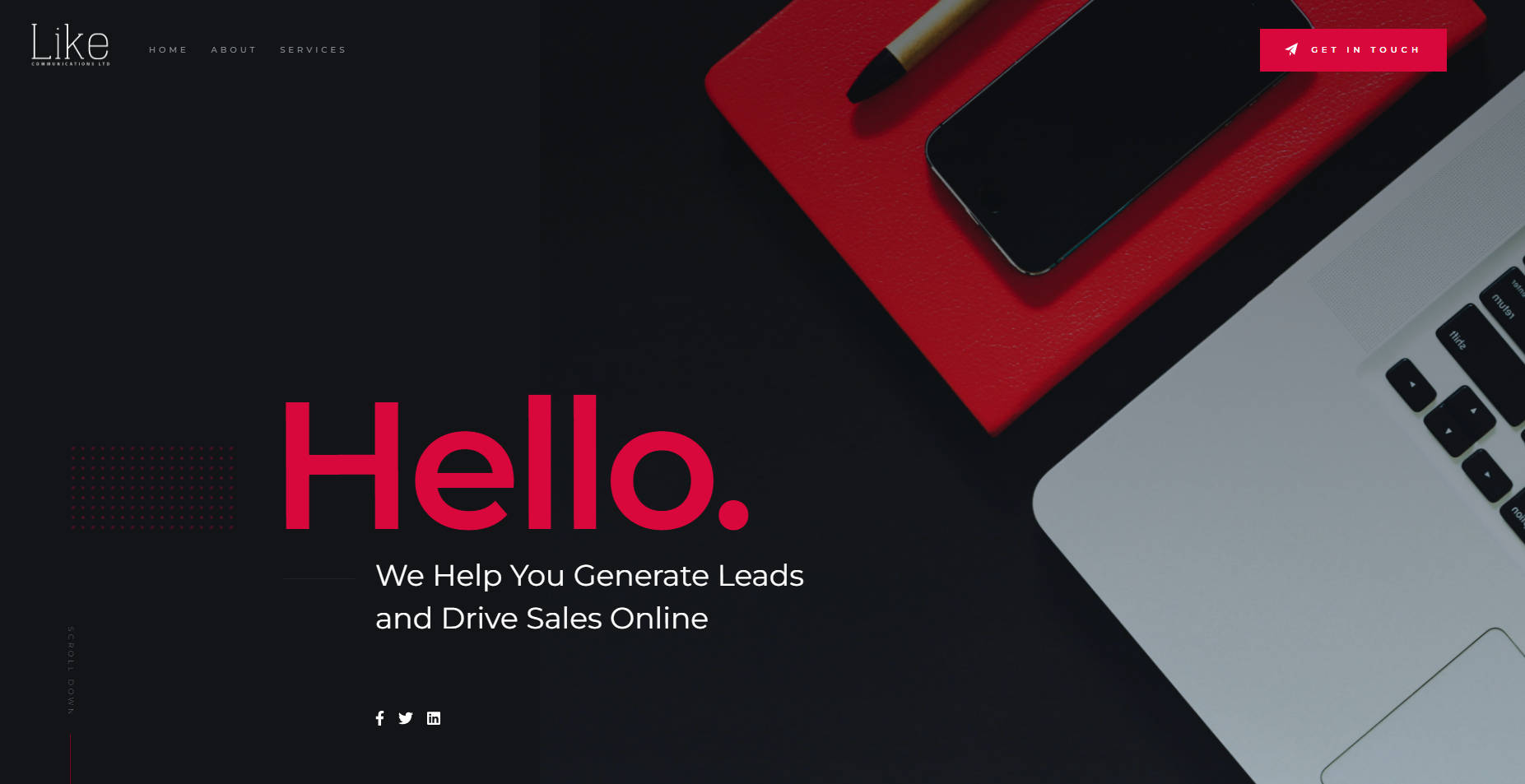 LIKE Communications Website Screenshot