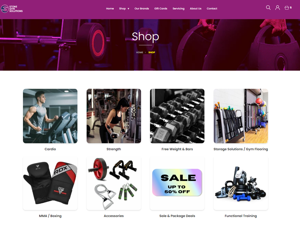 Stone Gym Solutions Website Screenshot